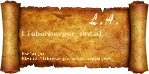 Liebenberger Antal névjegykártya